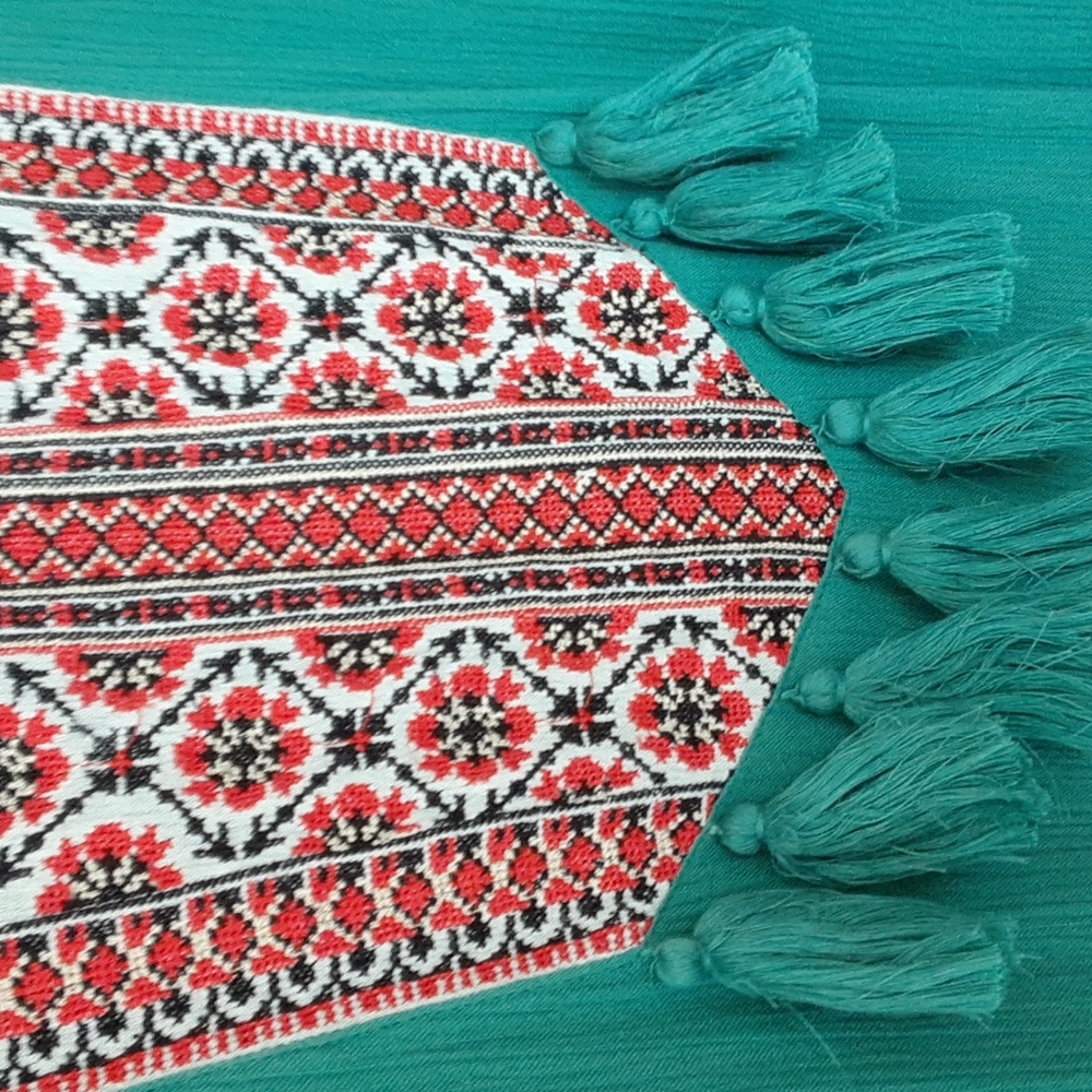 Sundance sz M pit 19 inches maxi dress with embroidery sea foam green color - Picture 5 of 11